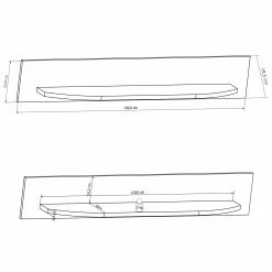 Fredriks Wandboard Karlsburg - Weiß / Beton Dekor -WOHNZIMMERMÖBEL Verkäufe 1000128191 210429 08265700005 SKETCH DETAILS P000000001000128191 sketch