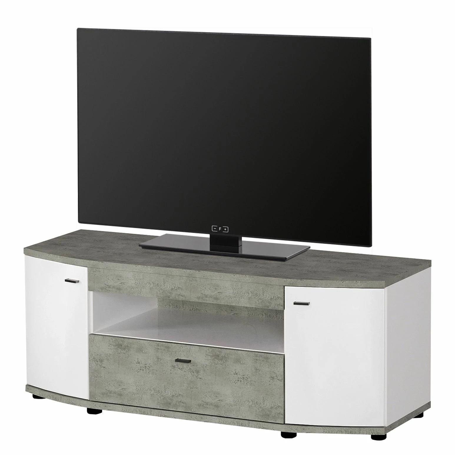 Fredriks TV-Lowboard Karlsburg - Weiß / Beton Dekor 1 Fredriks TV-Lowboard Karlsburg - Weiß / Beton Dekor