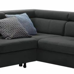 Loftscape Wohnlandschaft Rivas - Dunkelgrau - Longchair davorstehend links / Ottomane rechts - Mit Schlaffunktion -WOHNZIMMERMÖBEL Verkäufe 1000128349 180809 143043323 GALLERYIMAGES P000000001000128349