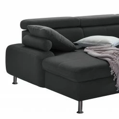 Loftscape Wohnlandschaft Rivas - Dunkelgrau - Longchair davorstehend links / Ottomane rechts - Mit Schlaffunktion -WOHNZIMMERMÖBEL Verkäufe 1000128349 180809 143043324 GALLERYIMAGES P000000001000128349