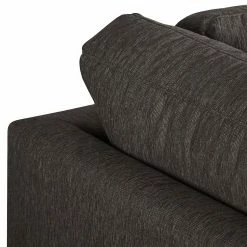 Wohnlandschaft Fiesta I - Strukturstoff - Dunkelgrau - Longchair davorstehend rechts / Ottomane links -WOHNZIMMERMÖBEL Verkäufe 1000128868 211015 15511200569 DETAILS P000000001000128868