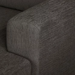 Wohnlandschaft Fiesta I - Strukturstoff - Dunkelgrau - Longchair davorstehend rechts / Ottomane links -WOHNZIMMERMÖBEL Verkäufe 1000128868 211015 15511200580 DETAILS P000000001000128868