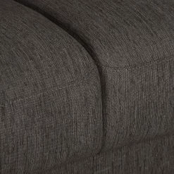 Wohnlandschaft Fiesta I - Strukturstoff - Dunkelgrau - Longchair davorstehend rechts / Ottomane links -WOHNZIMMERMÖBEL Verkäufe 1000128868 211015 15511200591 DETAILS P000000001000128868