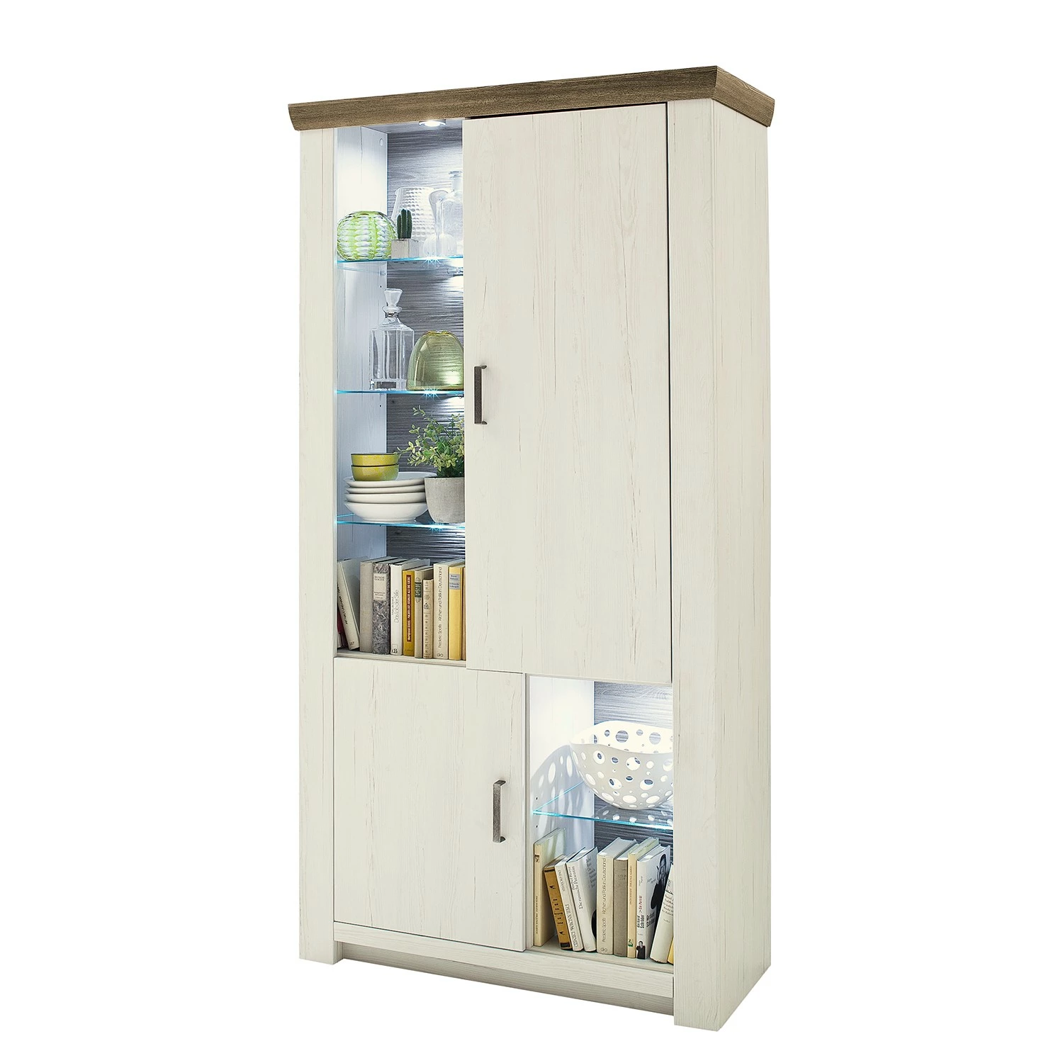 Ridgevalley Highboard Pontile II - Pinie Aurelio Dekor / Eiche Nelson Dekor - Höhe: 210 cm 1 Ridgevalley Highboard Pontile II - Pinie Aurelio Dekor / Eiche Nelson Dekor - Höhe: 210 cm