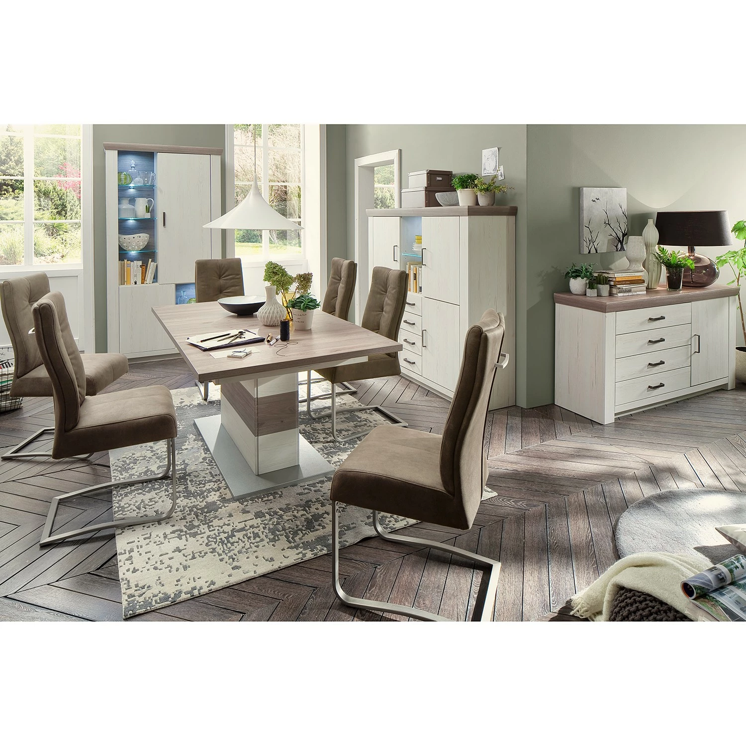 Ridgevalley Highboard Pontile II - Pinie Aurelio Dekor / Eiche Nelson Dekor - Höhe: 210 cm 2 Ridgevalley Highboard Pontile II - Pinie Aurelio Dekor / Eiche Nelson Dekor - Höhe: 210 cm – Bild 2