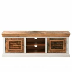 Maison Belfort TV-Lowboard Newhaven - Mango teilmassiv - Mango / Weiß 14 Maison Belfort TV-Lowboard Newhaven - Mango teilmassiv - Mango / Weiß -WOHNZIMMERMÖBEL Verkäufe 1000128941 200122 18404000006 DETAILS P000000001000128941