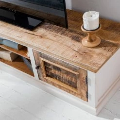 Maison Belfort TV-Lowboard Newhaven - Mango teilmassiv - Mango / Weiß 22 Maison Belfort TV-Lowboard Newhaven - Mango teilmassiv - Mango / Weiß -WOHNZIMMERMÖBEL Verkäufe 1000128941 200122 18404100012 DETAILS P000000001000128941