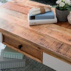 Maison Belfort Couchtisch Newhaven - Mango massiv - Mango / Weiß -WOHNZIMMERMÖBEL Verkäufe 1000128950 190604 14304300008 GALLERYIMAGES P000000001000128950