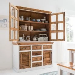 Maison Belfort Sideboard Newhaven - Mango teilmassiv - Mango / Weiß -WOHNZIMMERMÖBEL Verkäufe 1000128954 200122 18404800045 MOOD DETAILS P000000001000128954 mood