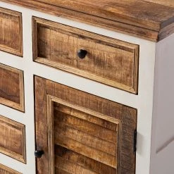 Maison Belfort Sideboard Newhaven - Mango teilmassiv - Mango / Weiß -WOHNZIMMERMÖBEL Verkäufe 1000128954 200122 18404800050 DETAILS P000000001000128954