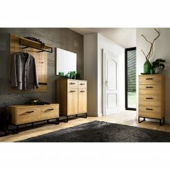 Red Living Kommode Krokby I - Eiche Grandson Dekor / Schwarz -WOHNZIMMERMÖBEL Verkäufe 1000129148 200811 14094801419 MOOD DETAILS P000000001000129148 mood