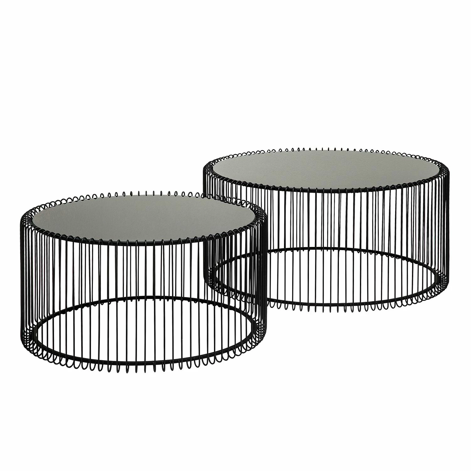 Kare Design Couchtisch Wire (2er-Set) - Glas / Stahl - Schwarz 6 Kare Design Couchtisch Wire (2er-Set) - Glas / Stahl - Schwarz – Bild 6