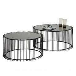 Kare Design Couchtisch Wire (2er-Set) - Glas / Stahl - Schwarz 22 Kare Design Couchtisch Wire (2er-Set) - Glas / Stahl - Schwarz -WOHNZIMMERMÖBEL Verkäufe 1000132043 190305 14281000025 GALLERYIMAGES P000000001000132043
