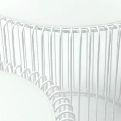 Kare Design Beistelltisch Wire I (2-er Set) - Glas / Stahl - Weiß -WOHNZIMMERMÖBEL Verkäufe 1000132044 181017 11370748 GALLERYIMAGES P000000001000132044