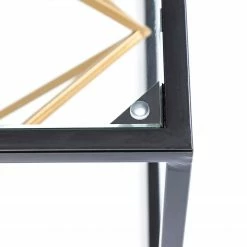 Kare Design Beistelltisch Prisma - Glas / Edelstahl - Schwarz / Gold -WOHNZIMMERMÖBEL Verkäufe 1000132047 190305 14281100035 GALLERYIMAGES P000000001000132047