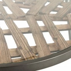 Red Living Beistelltisch Leuca I - Glas / Metall - Tanne / Schwarz -WOHNZIMMERMÖBEL Verkäufe 1000132050 180920 08065304 GALLERYIMAGES P000000001000132050