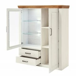 Ridgevalley Highboard Arez - Pinie Weiß / Eiche -WOHNZIMMERMÖBEL Verkäufe 1000133770 200811 14150301734 DETAILS P000000001000133770