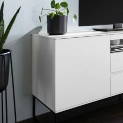 Fredriks TV-Lowboard Zaddy I - Weiß / Schwarz -WOHNZIMMERMÖBEL Verkäufe 1000134688 190723 16140700005 MOOD DETAILS P000000001000134688 mood