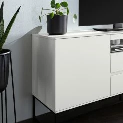 Fredriks TV-Lowboard Zaddy I - Weiß / Schwarz -WOHNZIMMERMÖBEL Verkäufe 1000134688 210426 15152200005 DETAILS P000000001000134688