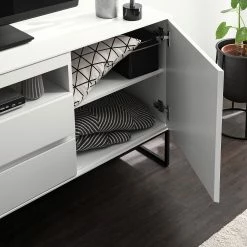 Fredriks TV-Lowboard Zaddy I - Weiß / Schwarz -WOHNZIMMERMÖBEL Verkäufe 1000134688 210426 15152700007 DETAILS P000000001000134688