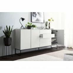Fredriks Sideboard Zaddy I - Weiß / Schwarz -WOHNZIMMERMÖBEL Verkäufe 1000134689 210426 15153100010 MOOD DETAILS P000000001000134689 mood