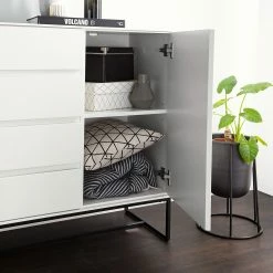 Fredriks Sideboard Zaddy I - Weiß / Schwarz -WOHNZIMMERMÖBEL Verkäufe 1000134689 210426 15153900014 DETAILS P000000001000134689