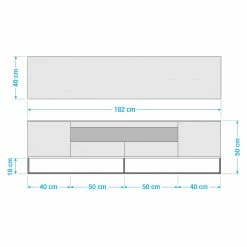Fredriks TV-Lowboard Zaddy II - Weiß -WOHNZIMMERMÖBEL Verkäufe 1000134698 190925 15560700006 SKETCH DETAILS P000000001000134698 sketch