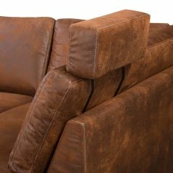 Ars Natura Wohnlandschaft Bragado - Antiklederlook - Longchair davorstehend links / Ottomane rechts -WOHNZIMMERMÖBEL Verkäufe 1000135199 190903 11144700010 DETAILS P000000001000135199