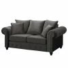 Jack & Alice Sofa Solita (2-Sitzer) - Samt - Grau