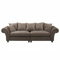 Maison Belfort Bigsofa Pacoa - Antiklederlook - Dunkelbraun - Mit Hocker -WOHNZIMMERMÖBEL Verkäufe 1000135719 181018 163132957 GALLERYIMAGES P000000001000135719