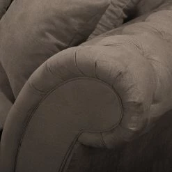 Maison Belfort Bigsofa Pacoa - Antiklederlook - Dunkelbraun - Mit Hocker -WOHNZIMMERMÖBEL Verkäufe 1000135719 181018 163133961 GALLERYIMAGES P000000001000135719