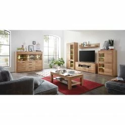 Naturoo Vitrinenschrank NatureStar I - Inklusive Beleuchtung - Wildeiche teilmassiv - Wildeiche - Höhe: 132 cm -WOHNZIMMERMÖBEL Verkäufe 1000135855 181204 08060200014 MOOD GALLERYIMAGES P000000001000135855 mood
