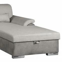Loftscape Ecksofa Roseburg - Microfaser - Platin - Longchair davorstehend rechts -WOHNZIMMERMÖBEL Verkäufe 1000136010 181024 123020244 GALLERYIMAGES P000000001000136010