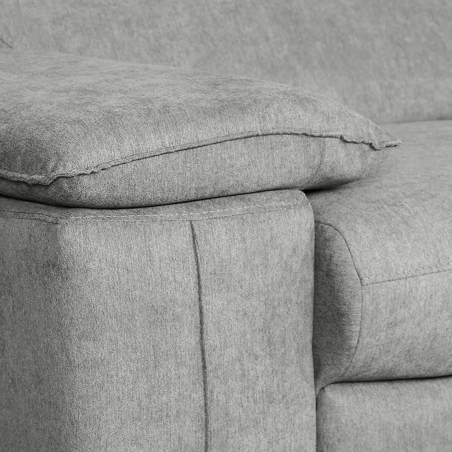 Loftscape Ecksofa Astoria - Webstoff - Grau - Ottomane davorstehend rechts 7 Loftscape Ecksofa Astoria - Webstoff - Grau - Ottomane davorstehend rechts – Bild 7