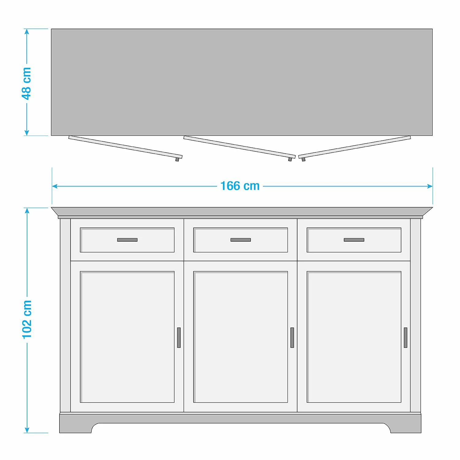 Ridgevalley Sideboard Jasmund I - Weiß 5 Ridgevalley Sideboard Jasmund I - Weiß – Bild 5