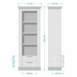 Ridgevalley Regal Lewk - Pinie Weiß Dekor / Pinie Dekor -WOHNZIMMERMÖBEL Verkäufe 1000136071 181219 14223700033 GALLERYIMAGES P000000001000136071