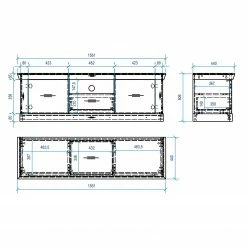 Ridgevalley TV-Lowboard Lewk II - Pinie Weiß Dekor / Pinie Dekor -WOHNZIMMERMÖBEL Verkäufe 1000136078 181219 14223900062 GALLERYIMAGES P000000001000136078