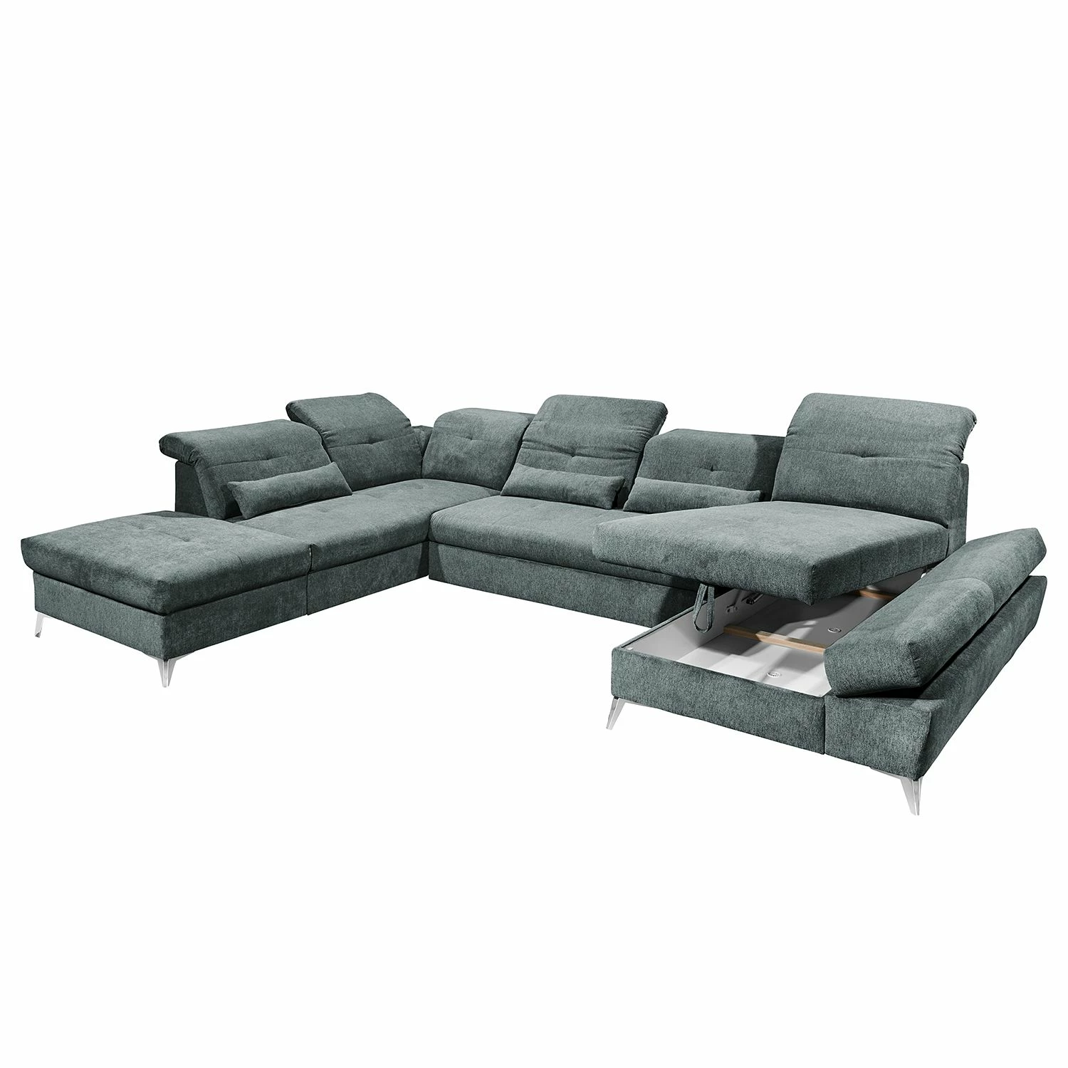 Fredriks Wohnlandschaft Easton - Microfaser - Microfaser Ranu: Anthrazit - Longchair davorstehend rechts / Ottomane links 5 Fredriks Wohnlandschaft Easton - Microfaser - Microfaser Ranu: Anthrazit - Longchair davorstehend rechts / Ottomane links – Bild 5