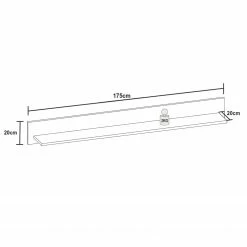 Loftscape Wandboard Hagby - Eiche Dekor - Breite: 116 cm -WOHNZIMMERMÖBEL Verkäufe 1000137080 190417 12530200004 GALLERYIMAGES P000000001000137080