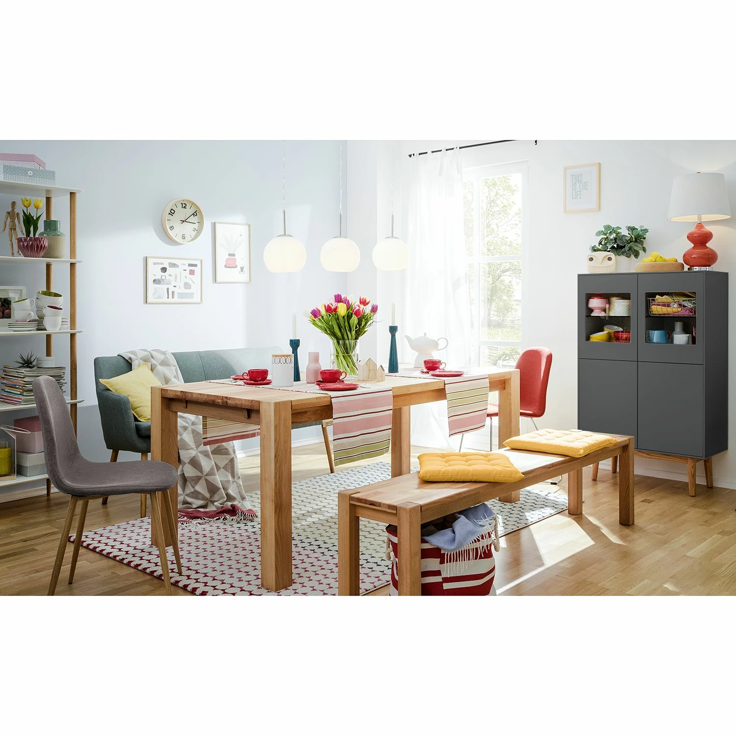 Mørteens Highboard Lindholm II - Grau 3 Mørteens Highboard Lindholm II - Grau – Bild 3