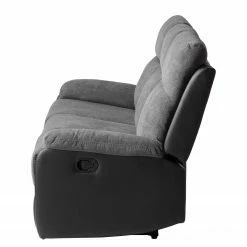 Loftscape Relaxsofa Warmun (3-Sitzer) - Kunstleder / Microfaser - Schwarz / Grau -WOHNZIMMERMÖBEL Verkäufe 1000139824 200807 14140900008 DETAILS P000000001000139824