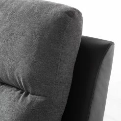 Loftscape Relaxsofa Warmun (3-Sitzer) - Kunstleder / Microfaser - Schwarz / Grau -WOHNZIMMERMÖBEL Verkäufe 1000139824 200807 14142200013 DETAILS P000000001000139824