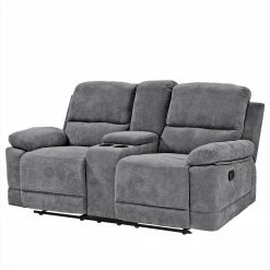Loftscape Relaxsofa Lixia (2-Sitzer) - Microfaser - Grau