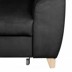 Loftscape Ecksofa Burnside III - Microfaser - Schwarz - Ottomane davorstehend links - Mit Schlaffunktion -WOHNZIMMERMÖBEL Verkäufe 1000142165 181106 152935586 GALLERYIMAGES P000000001000142165