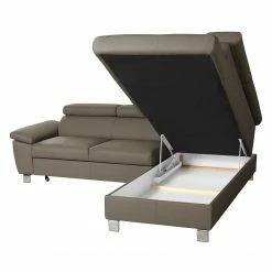 Loftscape Ecksofa Waal I - Echtleder / Kunstleder - Taupe - Ottomane davorstehend rechts - Mit Schlaffunktion -WOHNZIMMERMÖBEL Verkäufe 1000142200 181106 153028932 GALLERYIMAGES P000000001000142200