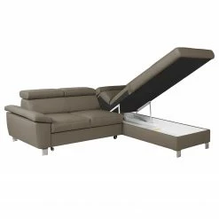 Loftscape Ecksofa Waal I - Echtleder / Kunstleder - Taupe - Ottomane davorstehend rechts - Mit Schlaffunktion -WOHNZIMMERMÖBEL Verkäufe 1000142200 181106 153028933 GALLERYIMAGES P000000001000142200