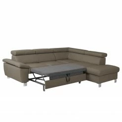 Loftscape Ecksofa Waal I - Echtleder / Kunstleder - Taupe - Ottomane davorstehend rechts - Mit Schlaffunktion -WOHNZIMMERMÖBEL Verkäufe 1000142200 181106 153029934 GALLERYIMAGES P000000001000142200