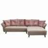 Velvet Studio Ecksofa Moreville II - Microfaser - Longchair davorstehend rechts - Ohne Hocker