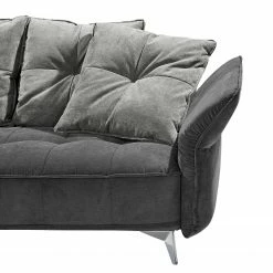 Velvet Studio Ecksofa Moreville I - Microfaser - Grau / Hellgrau - Longchair davorstehend links - Ohne Hocker -WOHNZIMMERMÖBEL Verkäufe 1000142354 181213 18254900180 GALLERYIMAGES P000000001000142354
