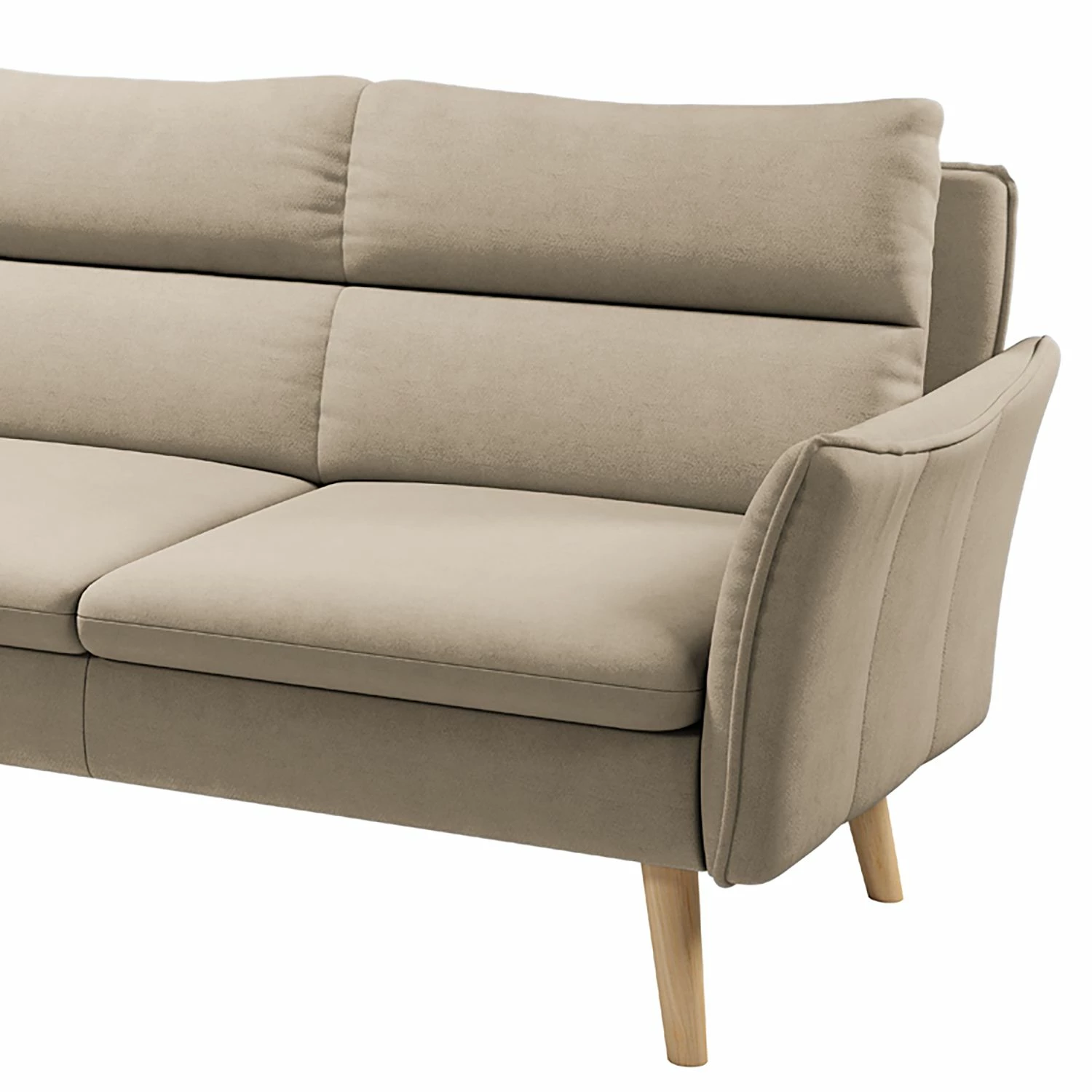 Norrwood Ecksofa Alpine I - Webstoff - Taupe - Longchair davorstehend links 4 Norrwood Ecksofa Alpine I - Webstoff - Taupe - Longchair davorstehend links – Bild 4